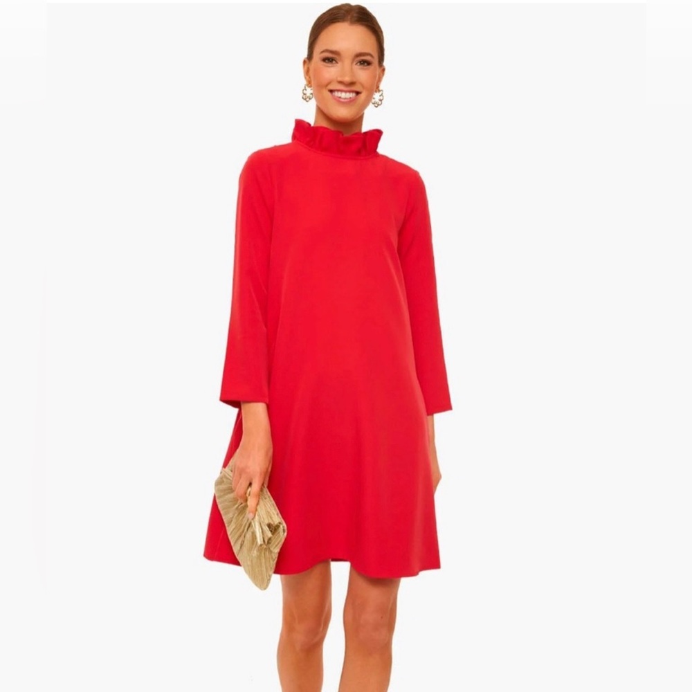 Tuckernuck Daphne Mini Dress Bow Back In Poppy Red